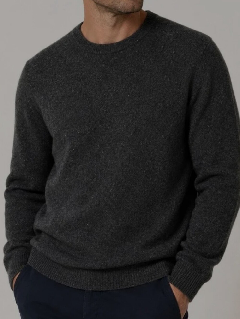 Daniel Hechter Dark Charcoal Crewneck Sweater